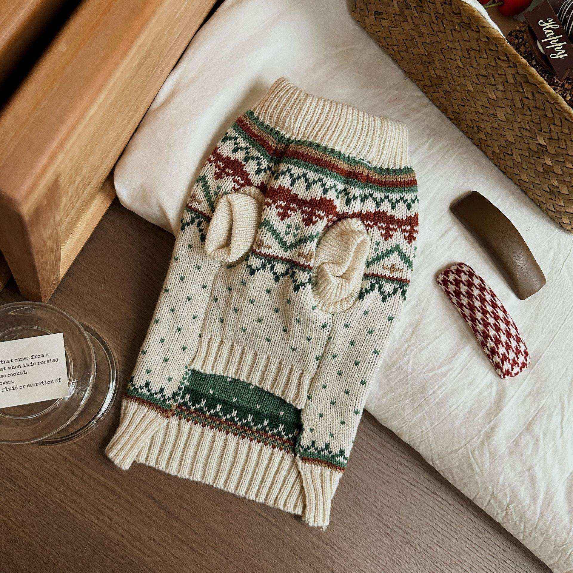 フェアアイランド 秋冬用 犬用ペットセーター