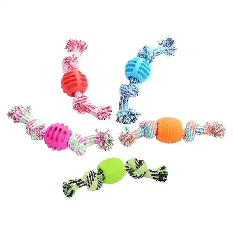 Corda con Pallina Cani - Gioco Masticazione Resistente by Dog Moda