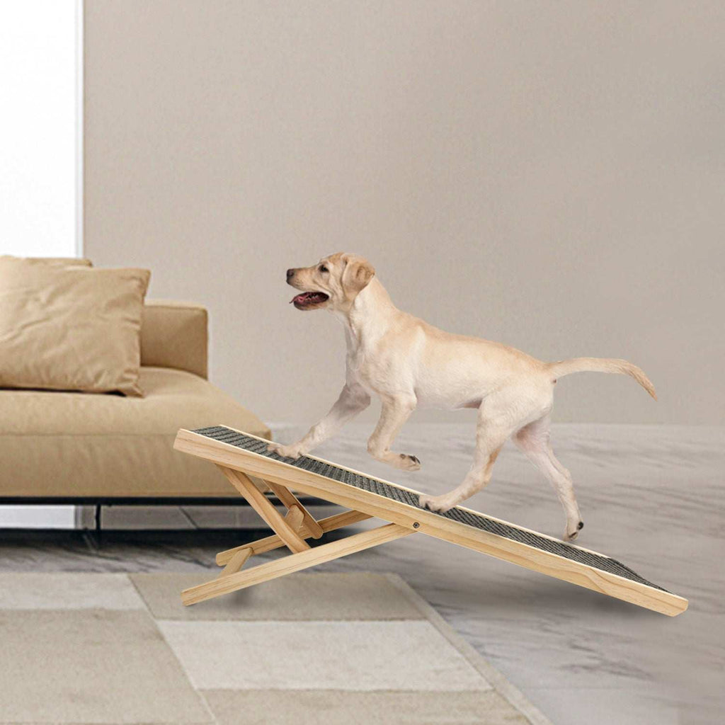 Rampa per cani regolabile in legno