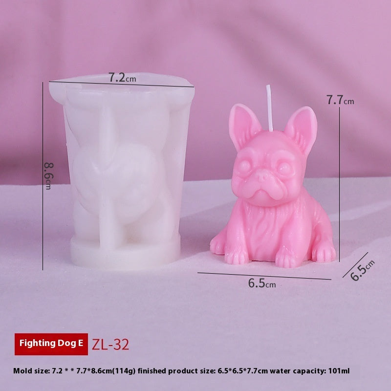 Candela Bulldog Decorativa – Idea Regalo per Amanti dei Cani