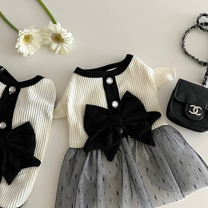 Vestito elegante stile Chanel per cani, perfetto per matrimoni e cerimonie - Dog Moda