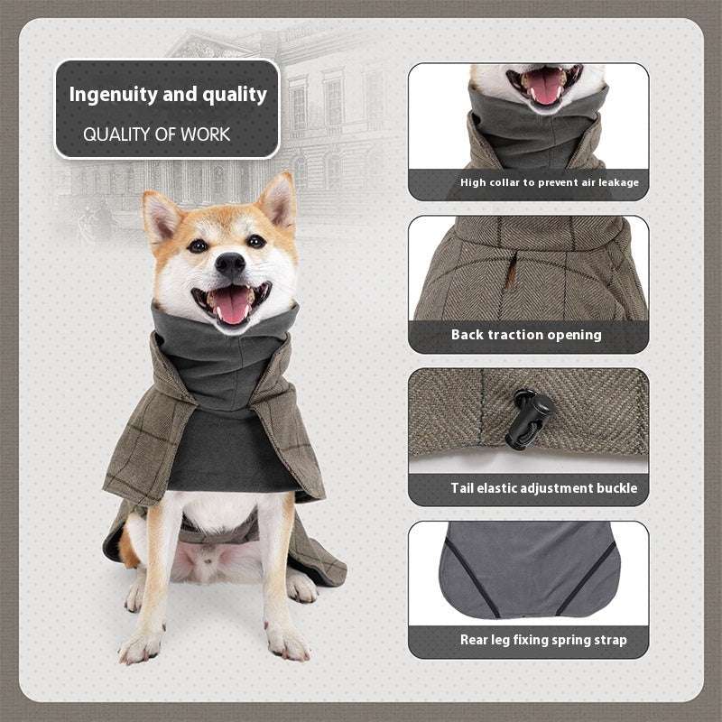Cappotto per Cani Soho - Caldo con Pettorina e Collo Alto