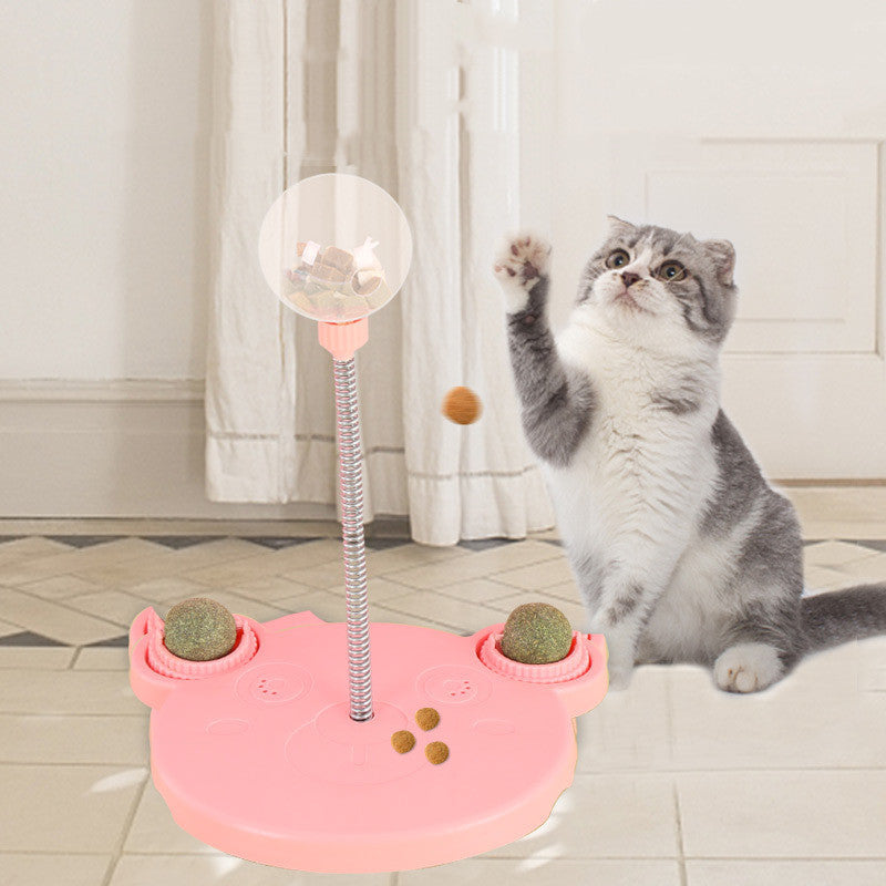 Gioco Interattivo per Gatti e Cani – Con Ventosa, Snack e Menta
