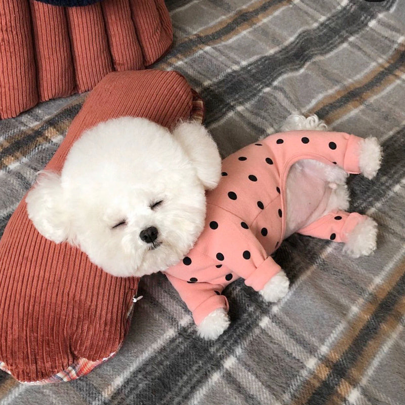 Dress for Dogs and Poodles "Pink with Polka Dots"