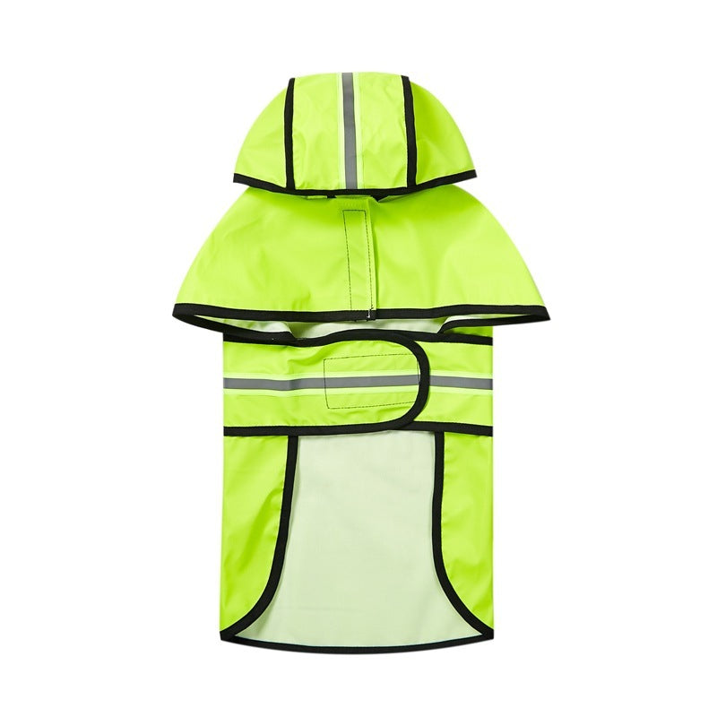 "Dubai" Dog Raincoat with Hood and Reflective Inserts