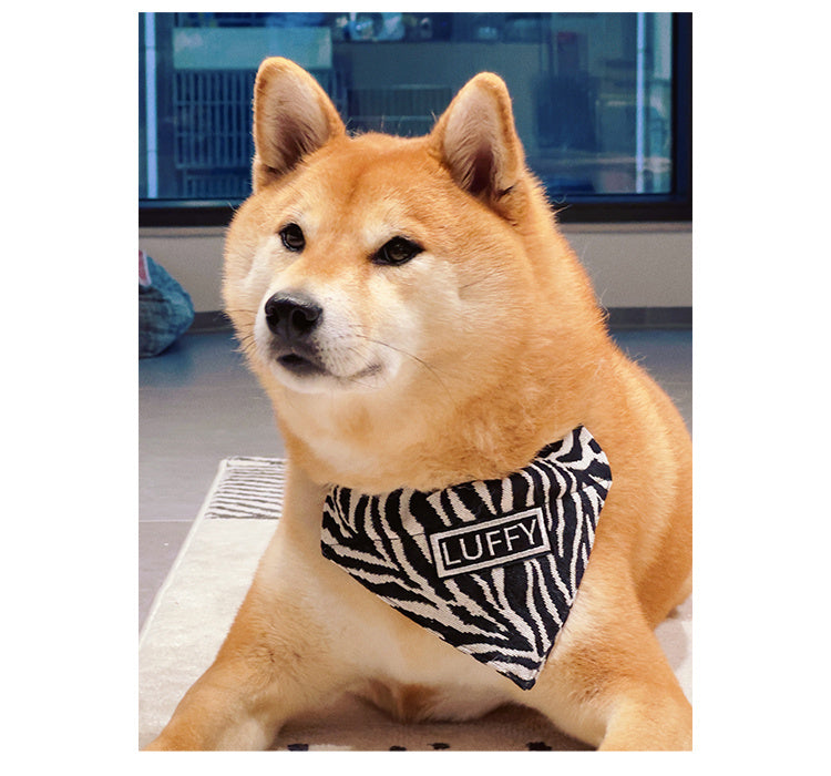 Bandana Personalizzata per Cani con Nome Fantasia Zebrata