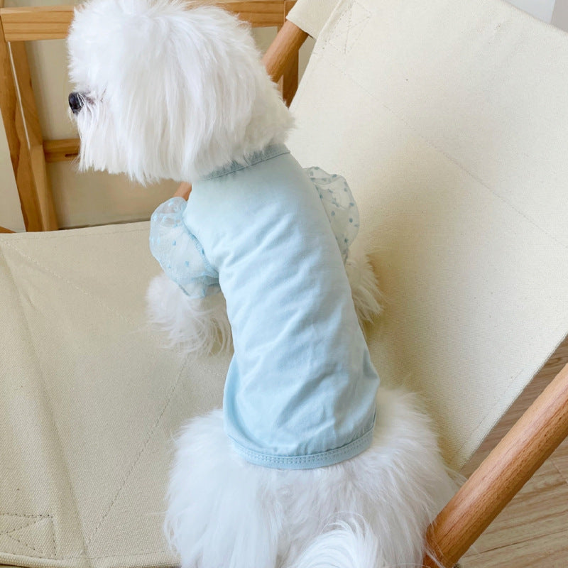 Vestitino Elegante per Cani con Maniche in Tulle - Dog Moda
