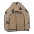 Casetta Tessuto Zampine per Cani e Gatti - Beige 40x43cm