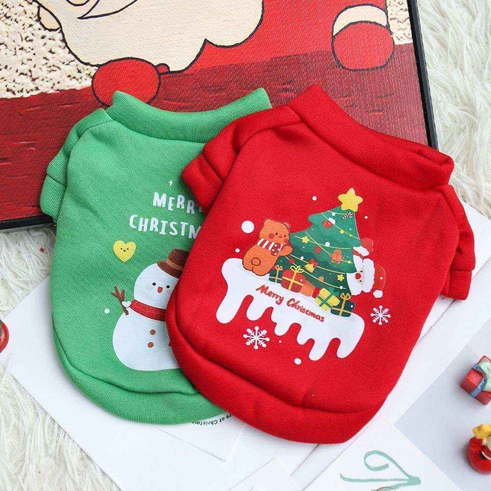Felpa Natale per Cani | Maglia Calda con Stampa Festiva | Dogmoda