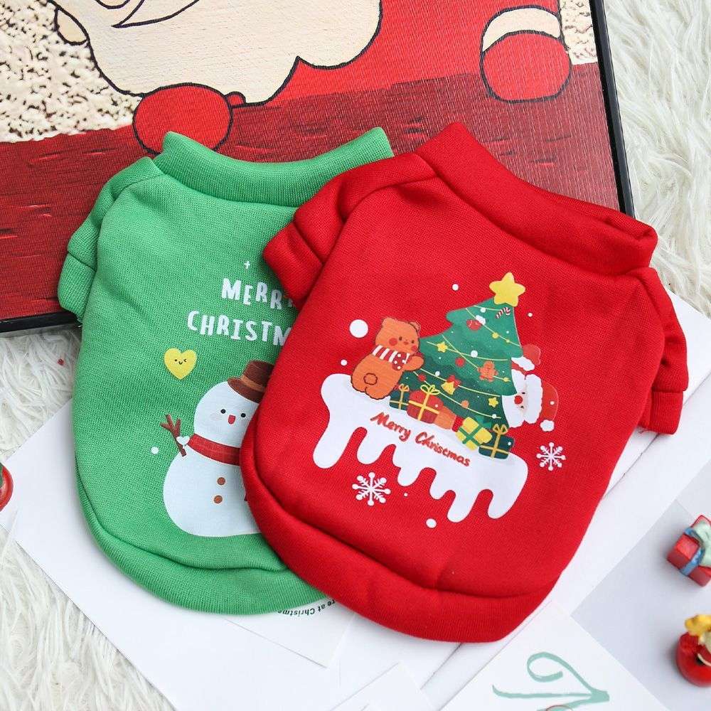 Felpa Natale per Cani | Maglia Calda con Stampa Festiva | Dogmoda