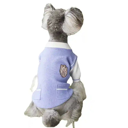 Maglione Cani Hello Azzurro - Lana Doppio Strato Caldo by Dog Moda