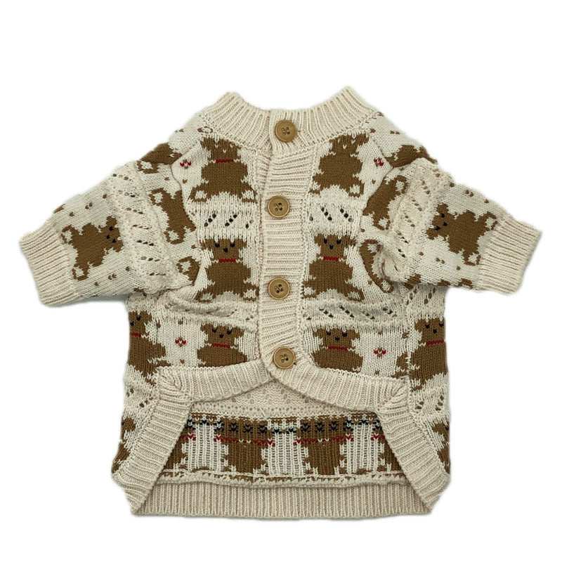 Cardigan for Pomeranian Courmayeur | Teddy Bear Embroidery and Elegant Closure