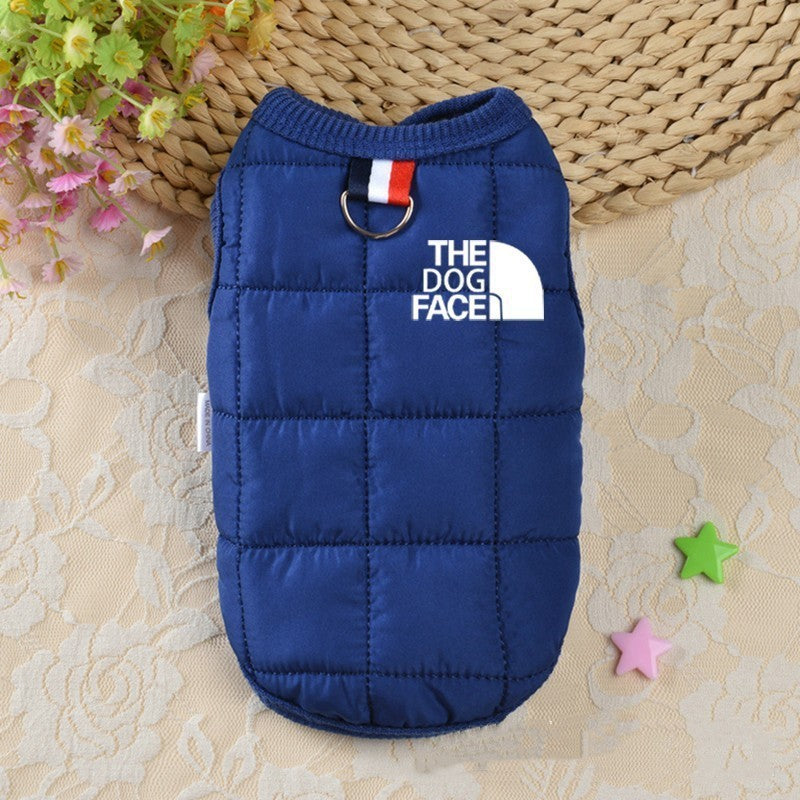 "The Dog Face" Sleeveless Dog Coat with Harness Ring