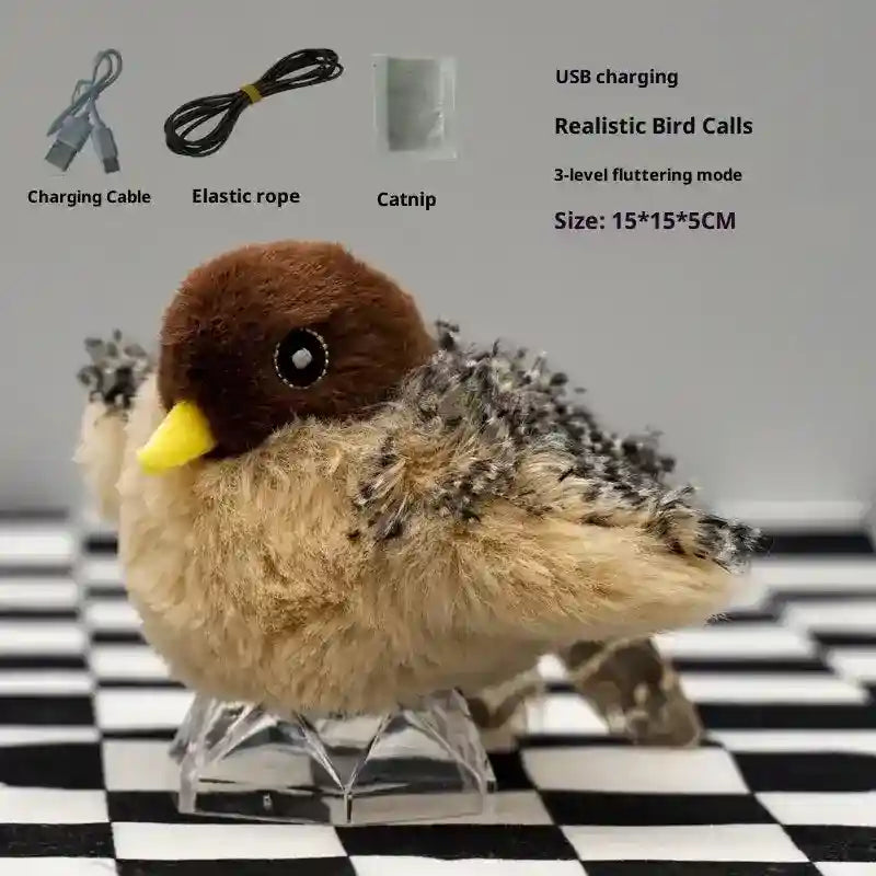 Uccellino Interattivo USB per Gatti - Suoni e Movimento by Dog Moda