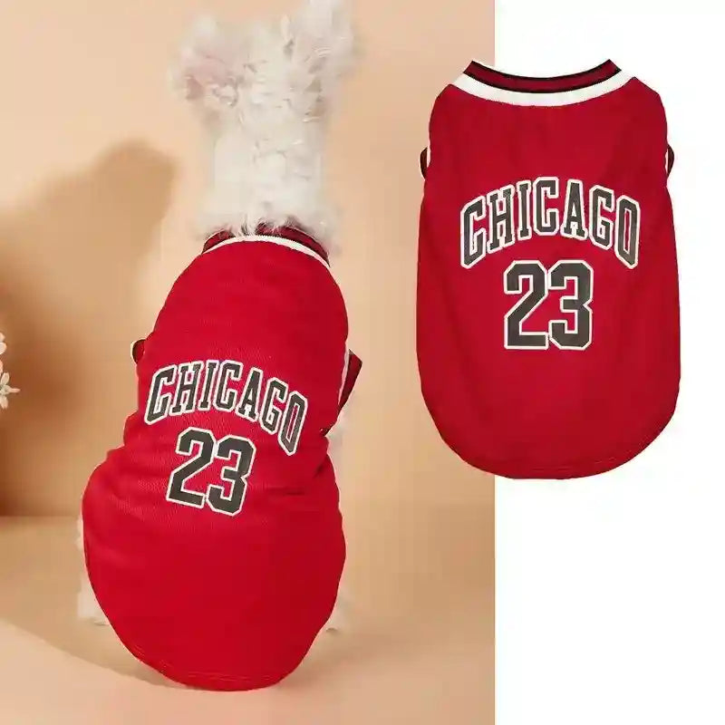 Maglia Basket Cani Chicago 23 Smanicata Traspirante by Dog Moda
