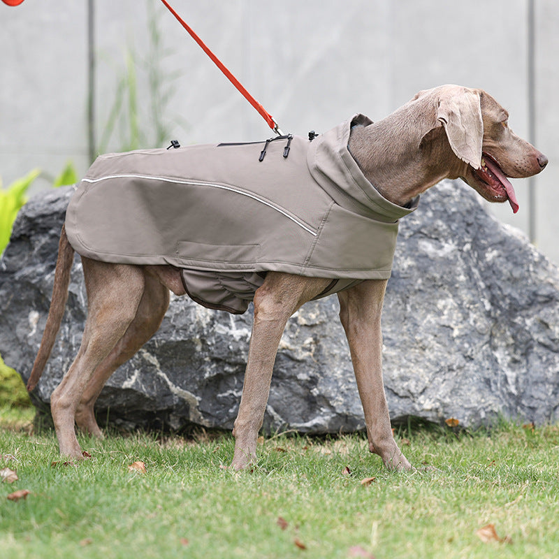 Dog Raincoat "Terrier" Model with Chest Hole and Closure on the Abdomen