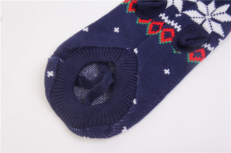 Blue Snowflake Winter Sweater for Poodles and Other Breeds