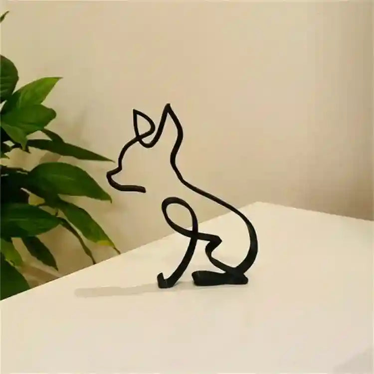 Statua Cane in Metallo Scultura Decorativa Moderna by Dog Moda