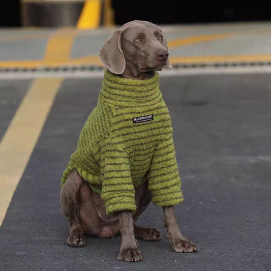 Cappotto Cani Weimaraner a Righe - Taglie Grandi by Dog Moda