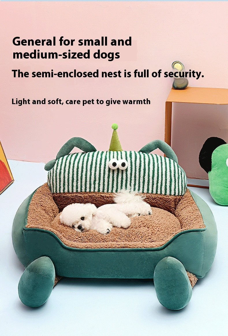 Washable "Joker" Dog House with Non-Slip Bottom and Unique Design