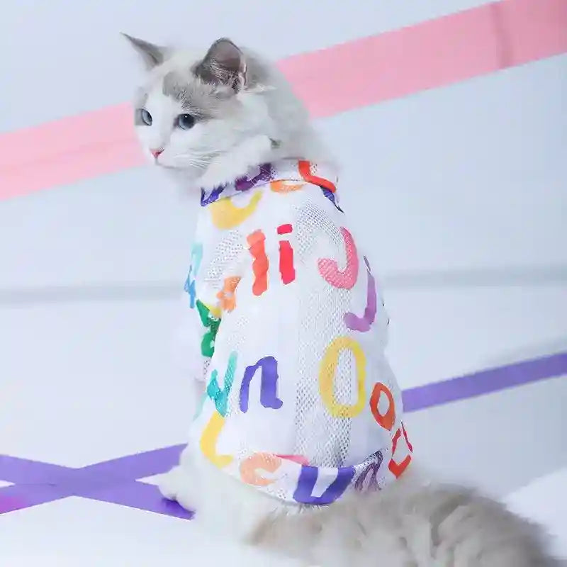Maglia Traspirante Lettere Colorate per Cani - Leggera by Dog Moda