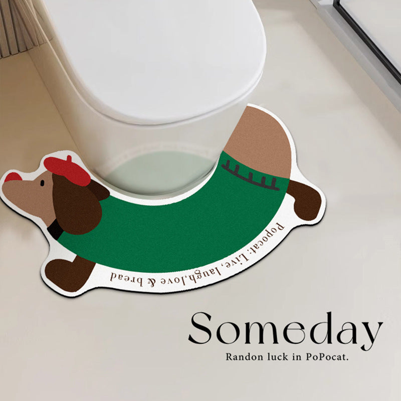 Tappetino Bagno Bassotto Idrorepellente Antiscivolo