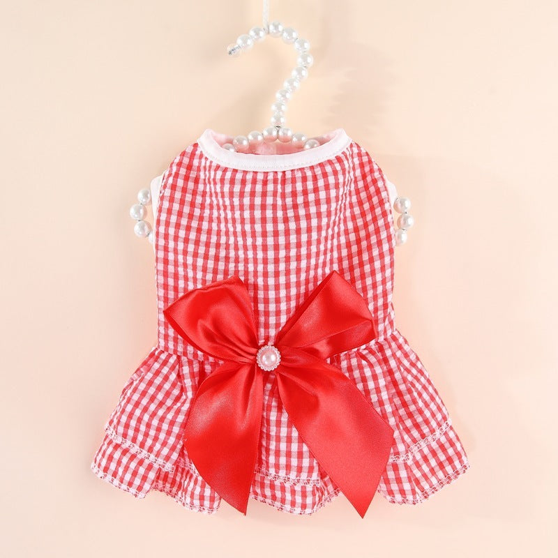 Vestitino per cani con gonnellina e fiocchetto sul dorso "Pretty Bow" - Dog Moda