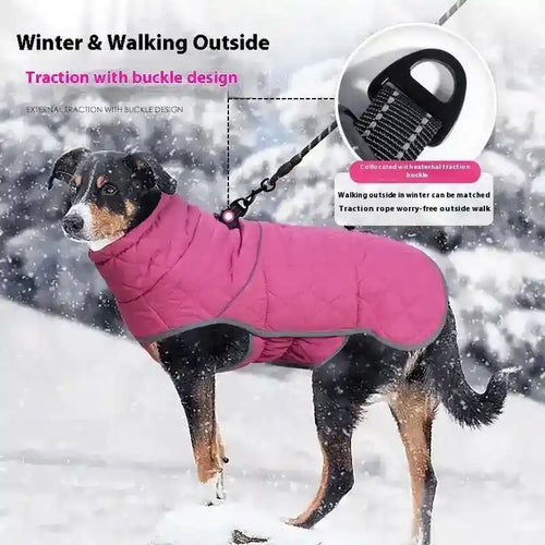 Cappotto per cani "Rose" riflettente impermeabile con gancio | DogModa by Dog Moda