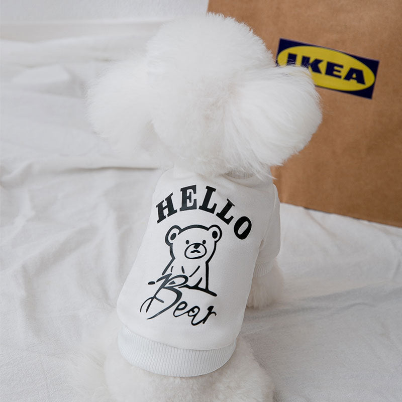Dog Hoodie "Hello Bear!" - Style and comfort for your four-legged friend