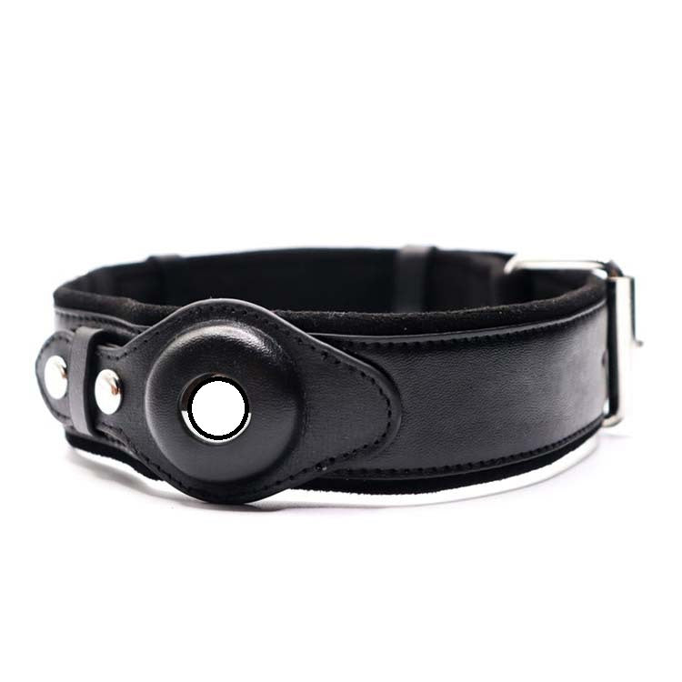 Leather Collar with Apple AirTag Housing for Dogs and Cats