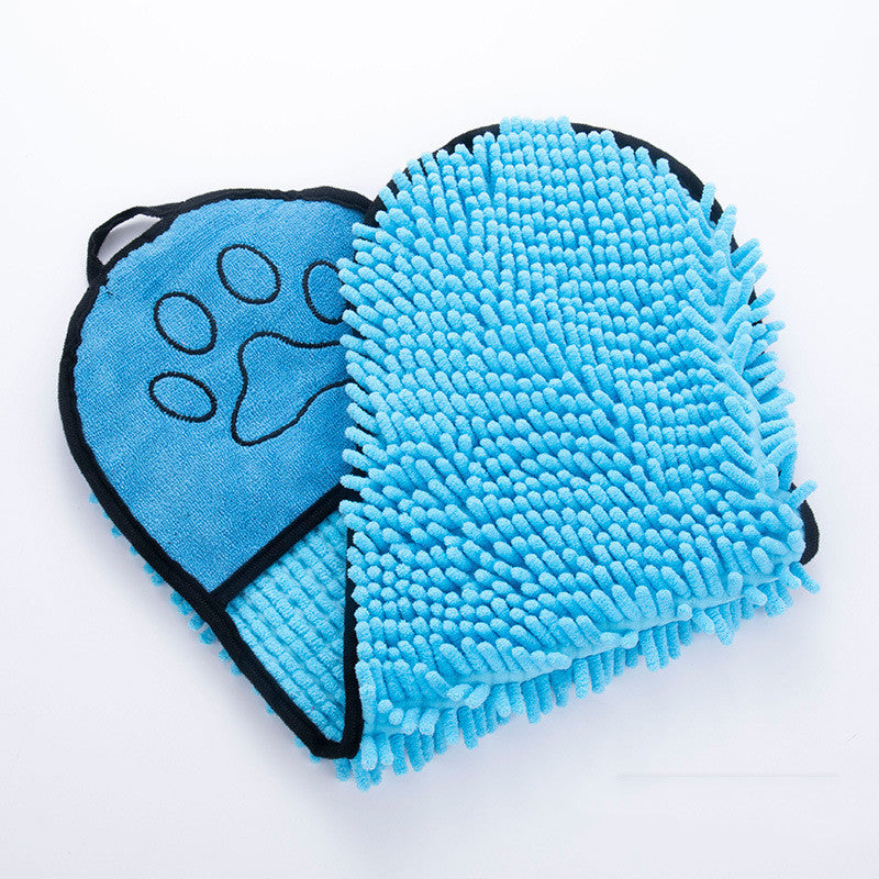 Microfiber Dog and Cat Towel with Double Pocket - Quick Drying and Comfort for Your Four-Legged Friend