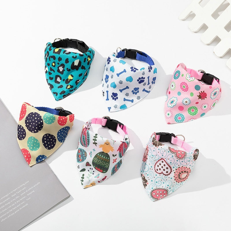 Printed Dog Bandana | Decorative Fashion Collar
