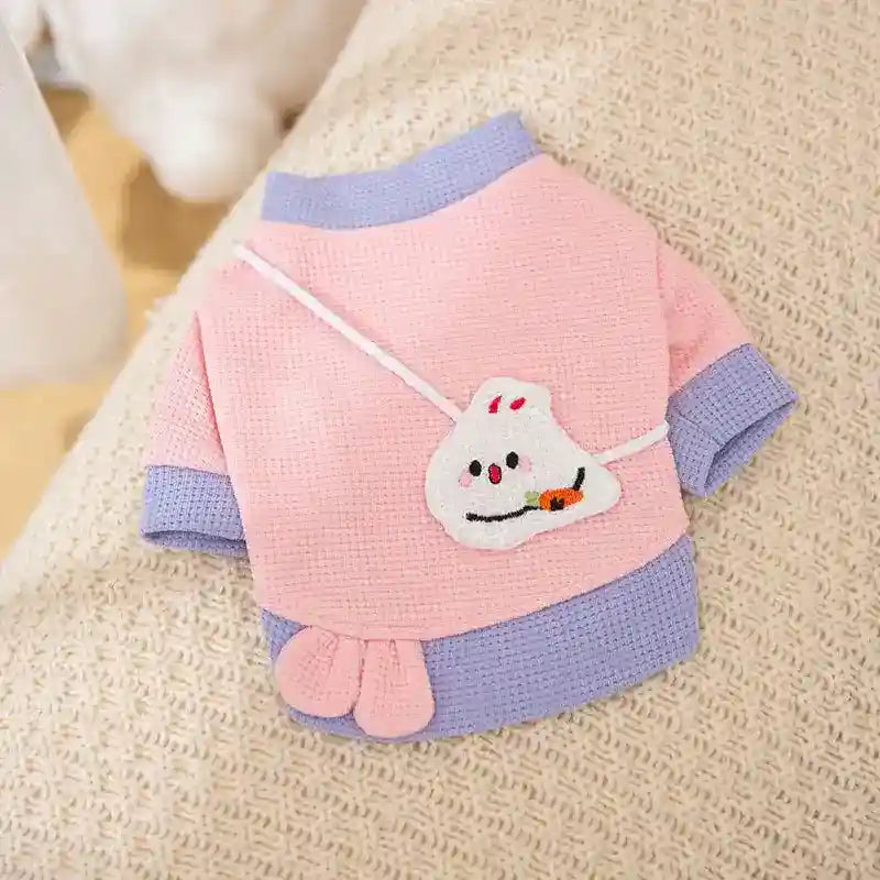 犬用フード付きバニースウェットシャツ - カートゥーンベア