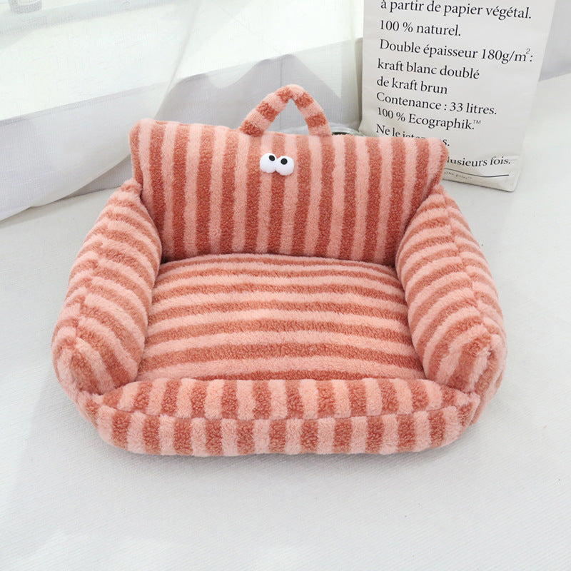Rectangular Dog House "Baruffa" in Warm Fleece