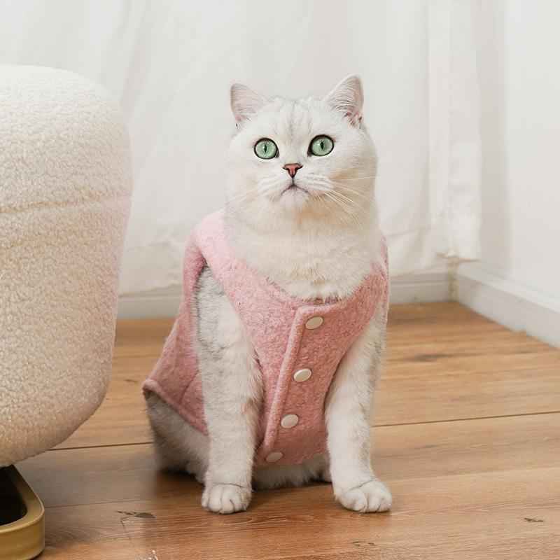 Cappotto ZEZE per Gatti - Pile con Bottoni sul Torace by Dog Moda