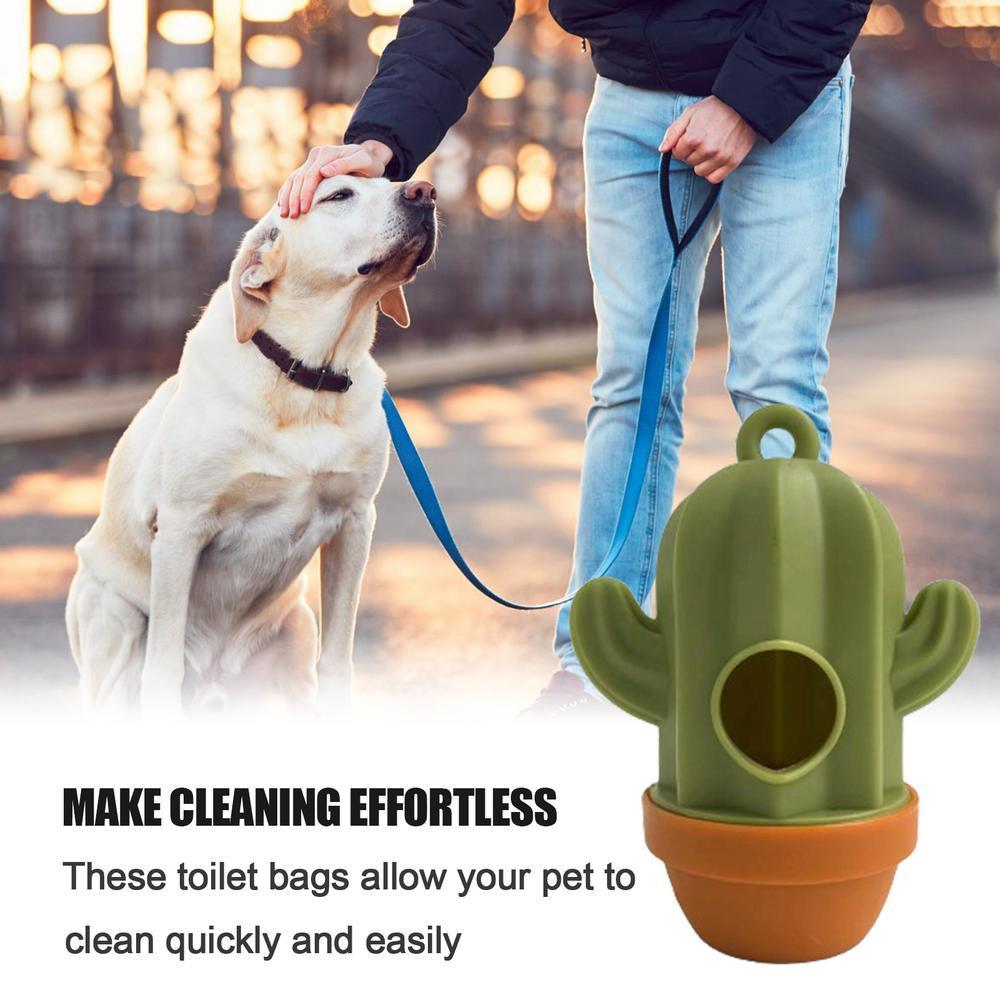 Dispenser per Sacchetti Igienici a Forma di Cactus - Pratico e Allegro - Dog Moda