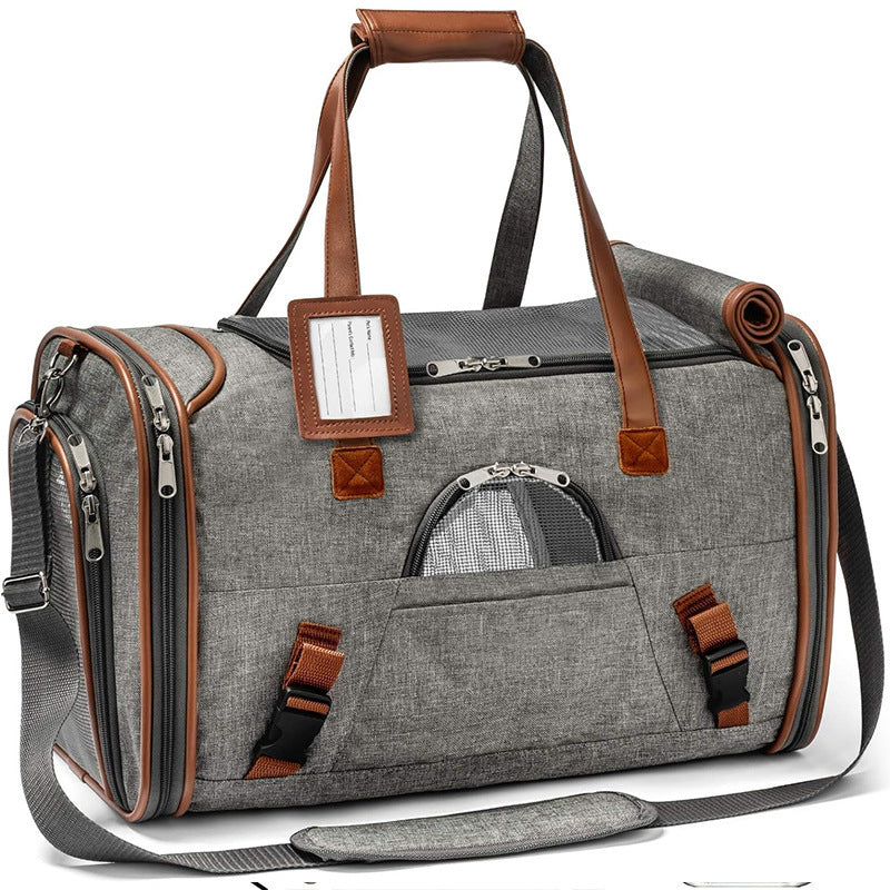 Trasportino per Cani e Gatti | Cabina Aereo e Auto | Apribile 4 Lati