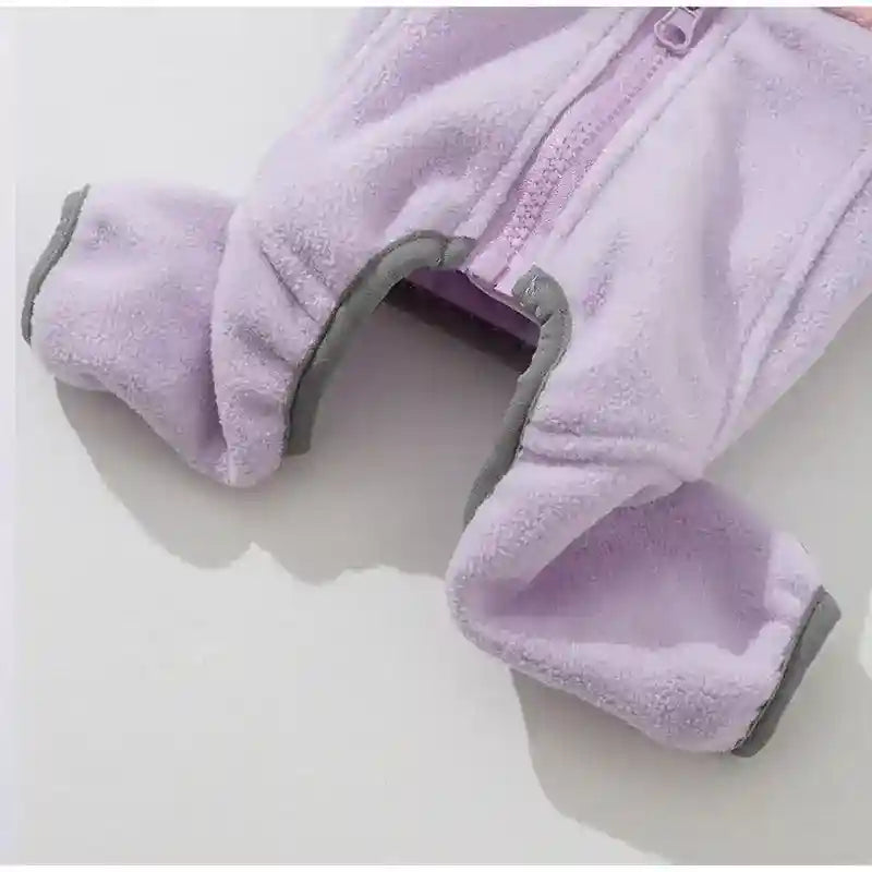 Abrigo de forro polar para perros Spirit con cremallera y anillo para correa