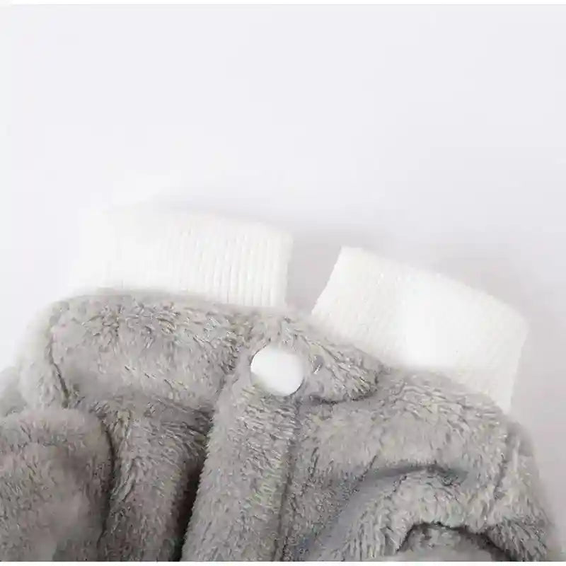 かわいいパイルの犬猫用ロンパース - 暖かいマルチーズベア