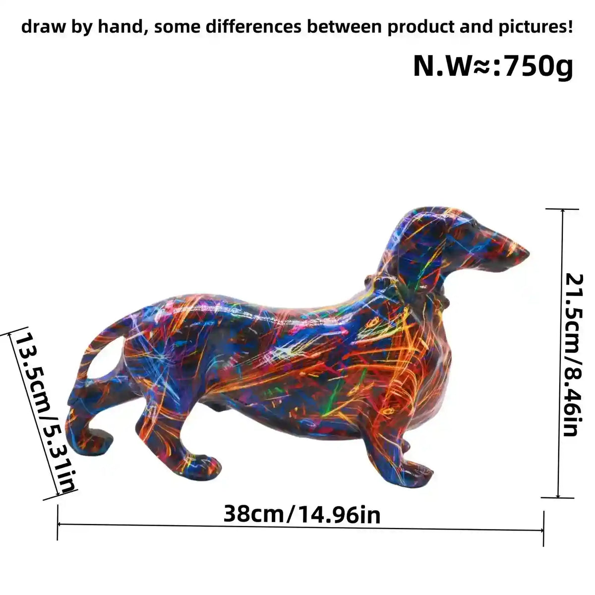 Statua Bassotto Decorativa 21cm o 38cm - Idea Regalo by Dog Moda