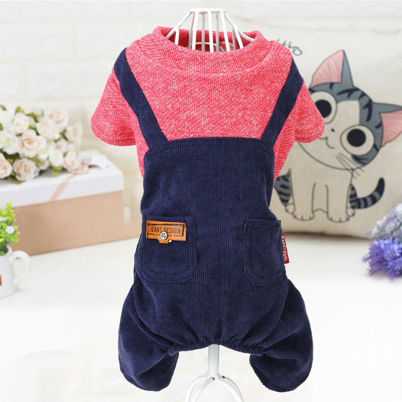 Tutina Cane 4 Zampe con Salopette in Cotone Elastico by Dog Moda