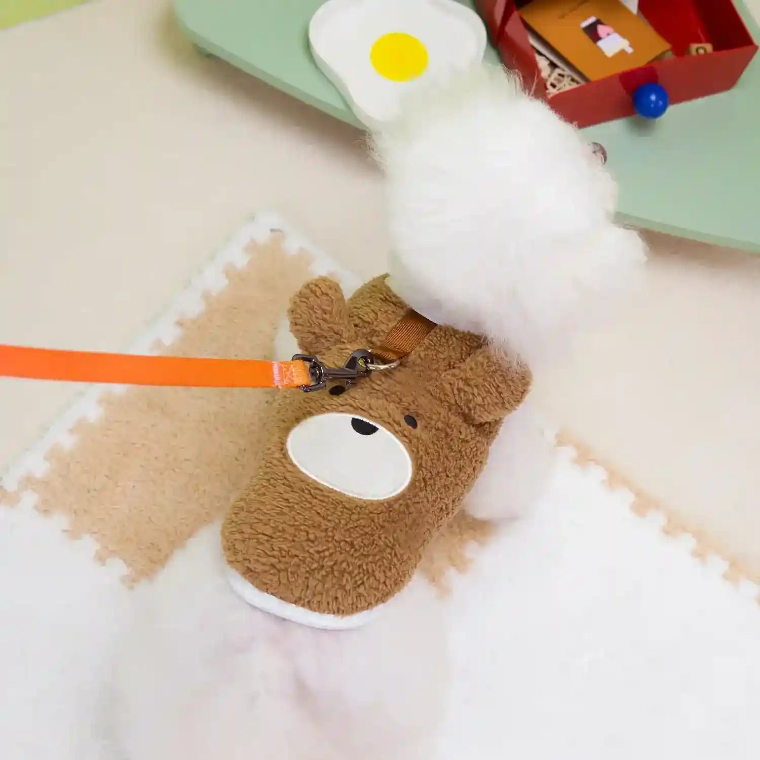 Abrigo de forro polar para perros Osito - Chaleco con anillo