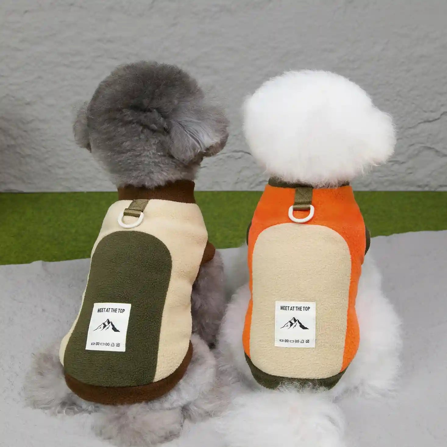 Felpa Cani Mountain Pile Sherpa Anello Pettorina Inverno