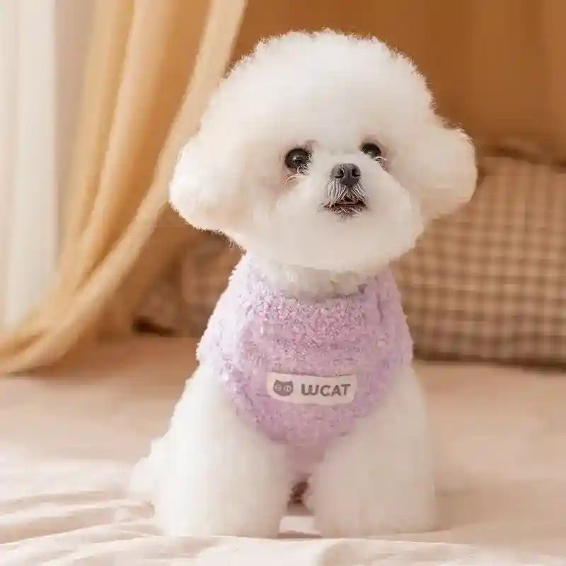 犬と猫用の柔らかいフクロウのセーター - 暖かい冬用