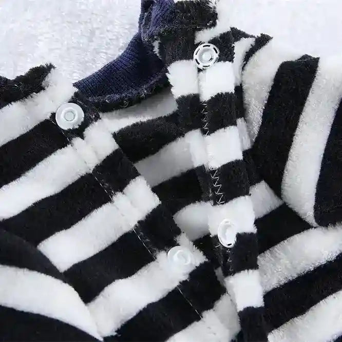Peto para perros de franela - Rayas Osito Caliente Invierno