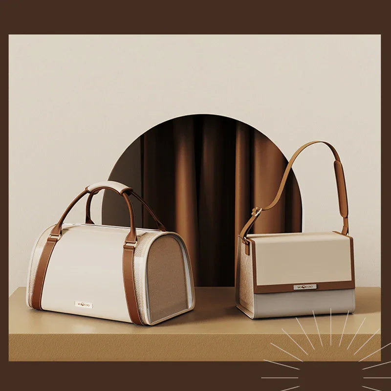 Premium bärväska i ekologiskt läder med enkel axelrem