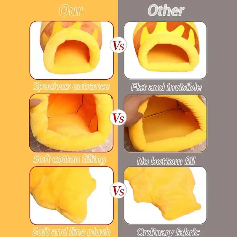 Honey Jar Cat Bed - Memory Foam Cave Bed