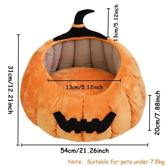 Cuccia Zucca Halloween per Gatti - Cuscino Sfoderabile by Dog Moda
