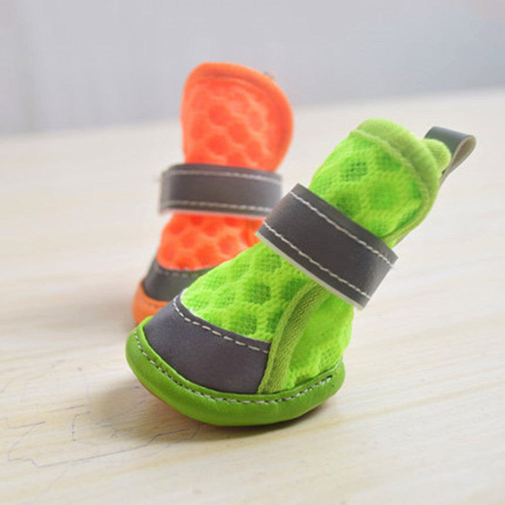 Set of four "Runner Fluo" dog shoes