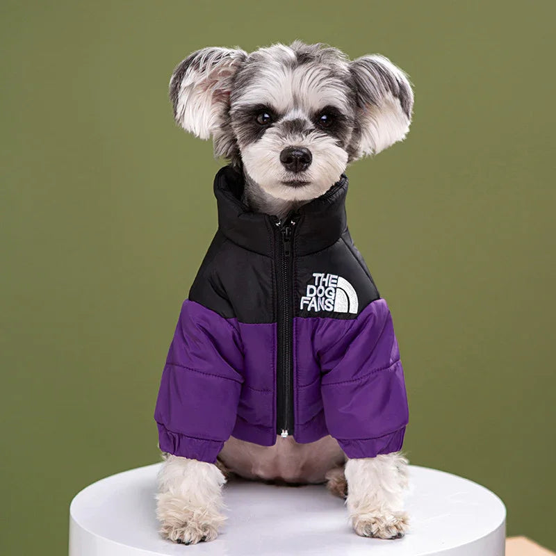 The Dog Fans High Neck Zip Windproof Dog Coat